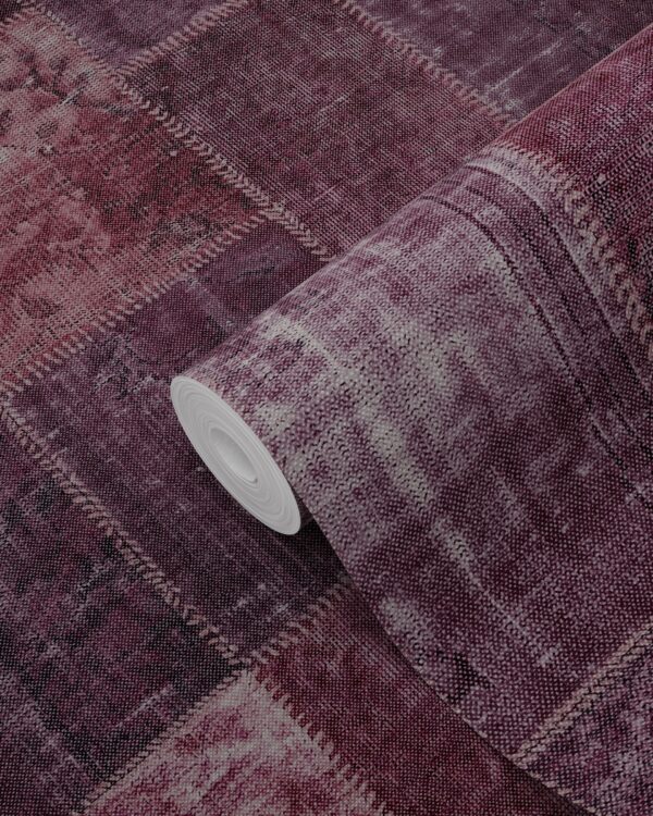 ESTAhome tapeet idamaine ibiza marrakech kelim patchwork vaip - burgundia punane