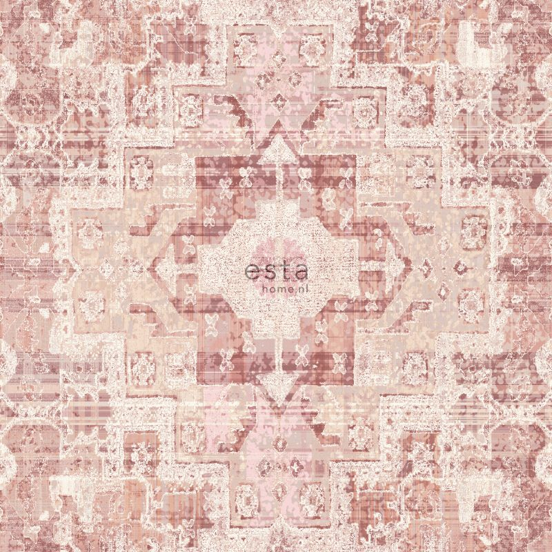 ESTAhome tapeet idamaine kelim vaip patchwork - terrakota ja roosa