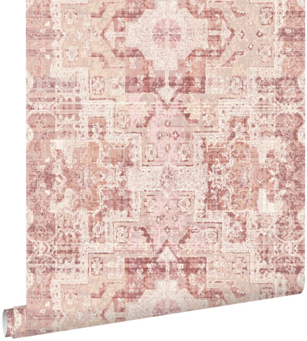 ESTAhome tapeet idamaine kelim vaip patchwork - terrakota ja roosa