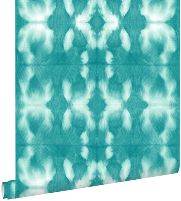 ESTAhome tapeet shibori mustriga - intensiivne türkiis