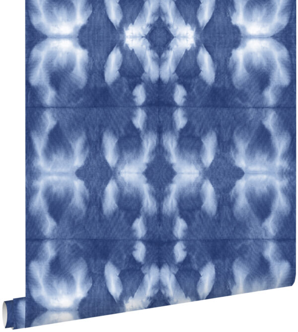 ESTAhome tapeet tie-dye shibori muster teksad - indigo sinine