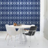 ESTAhome tapeet tie-dye shibori muster teksad - indigo sinine