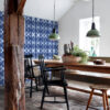 ESTAhome tapeet tie-dye shibori muster teksad - indigo sinine