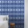ESTAhome tapeet tie-dye shibori muster teksad - indigo sinine