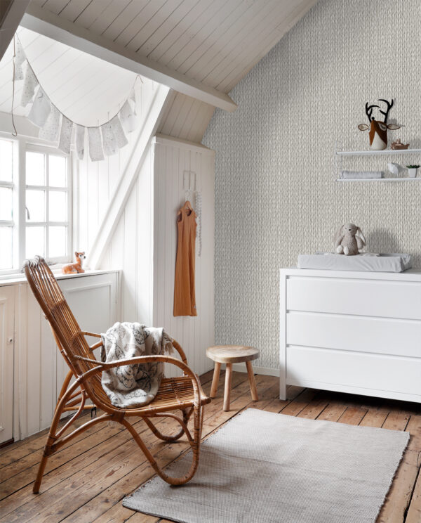 ESTAhome kootud korv tapeet - hele soe hall