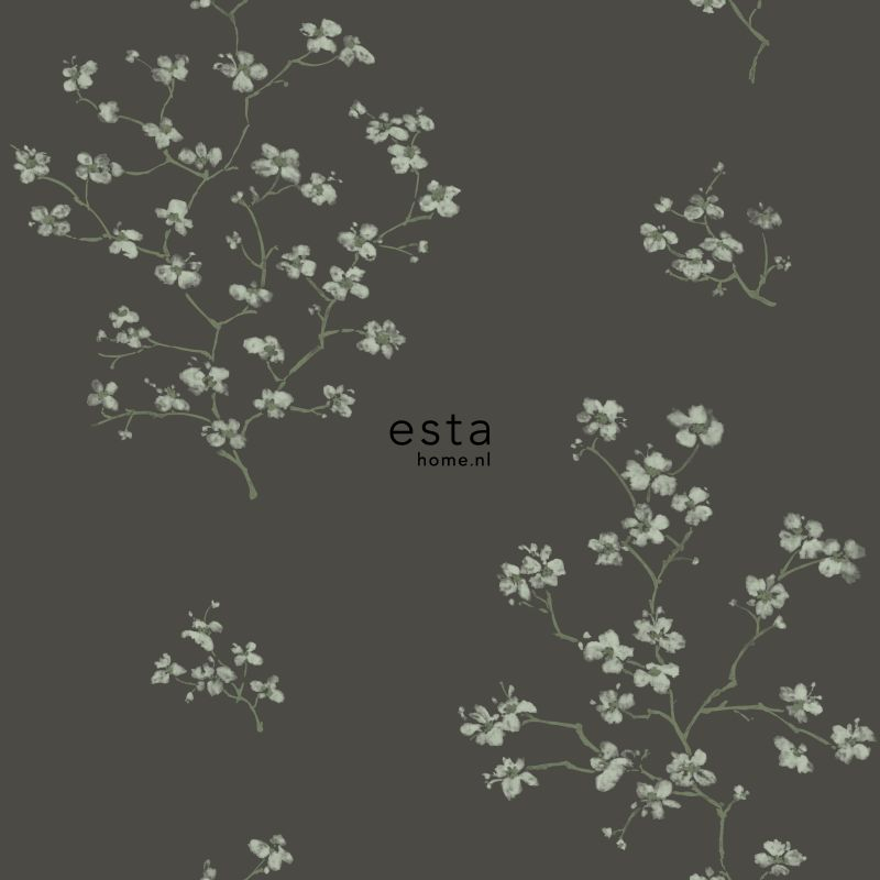 ESTAhome tapeet õieoksad - must