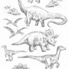 ESTAhome isekleepuv seinakleebis dinosaurused mustvalge