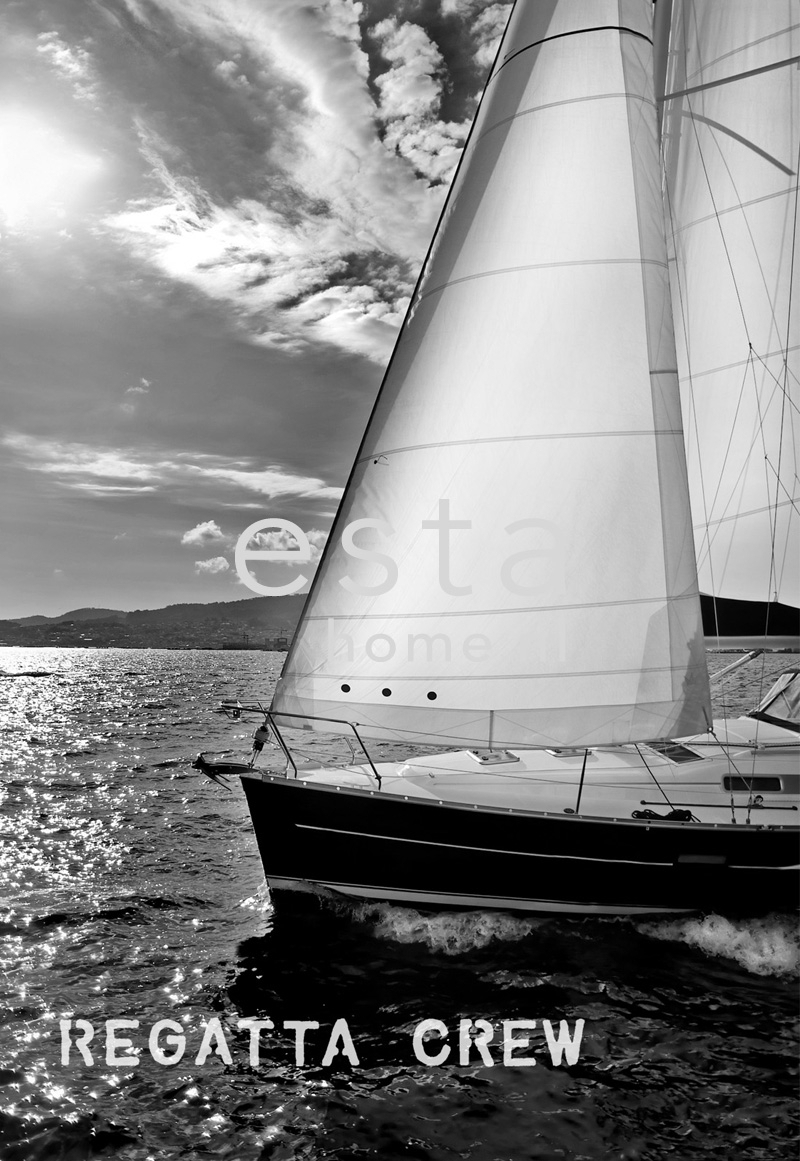 ESTAhome fototapeet purjekas - mustvalge