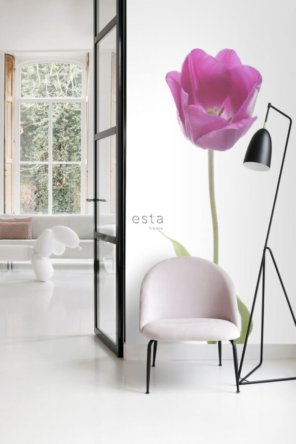 ESTAhome fototapeet tulp - roosa ja roheline