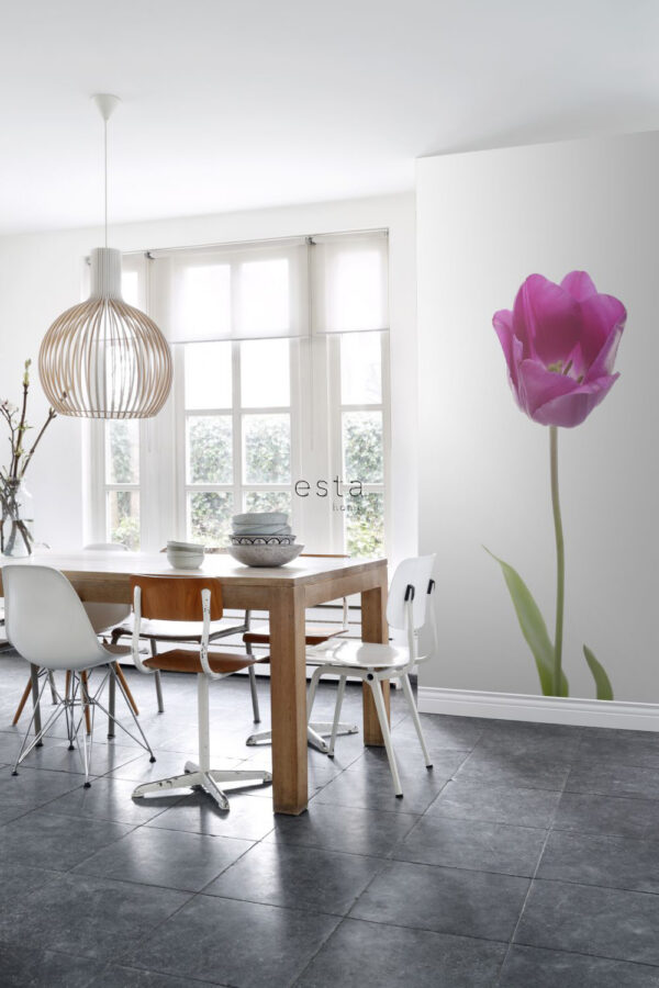 ESTAhome fototapeet tulp - roosa ja roheline