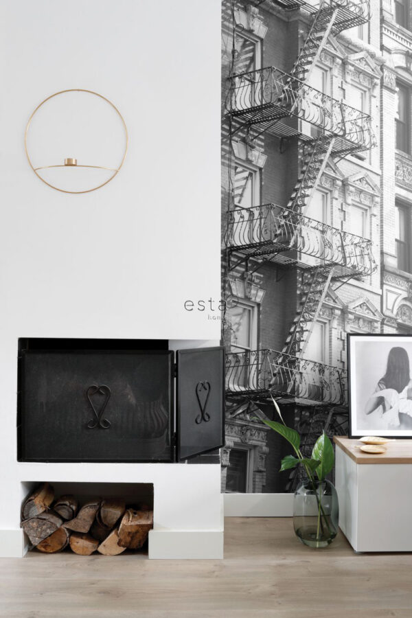ESTAhome fototapeet tule trepid - mustvalge