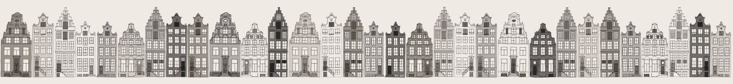 ESTAhome nonwoven tapeedi piir XXL Amsterdami kanali majad - hall