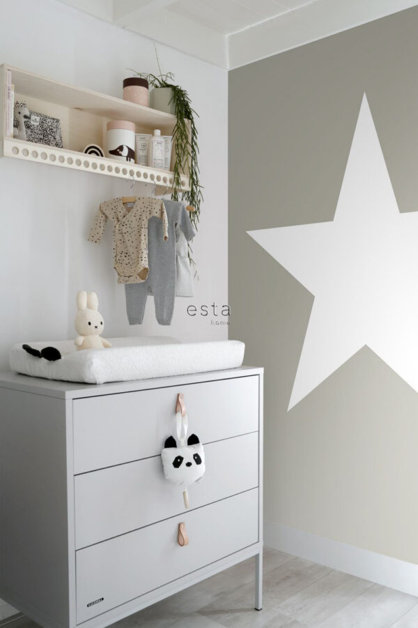 ESTAhome tähine fototapeet - taupe