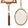 ESTAhome mittekootud tapeet XXL vintage tennisereketid - valge, pruun ja beež