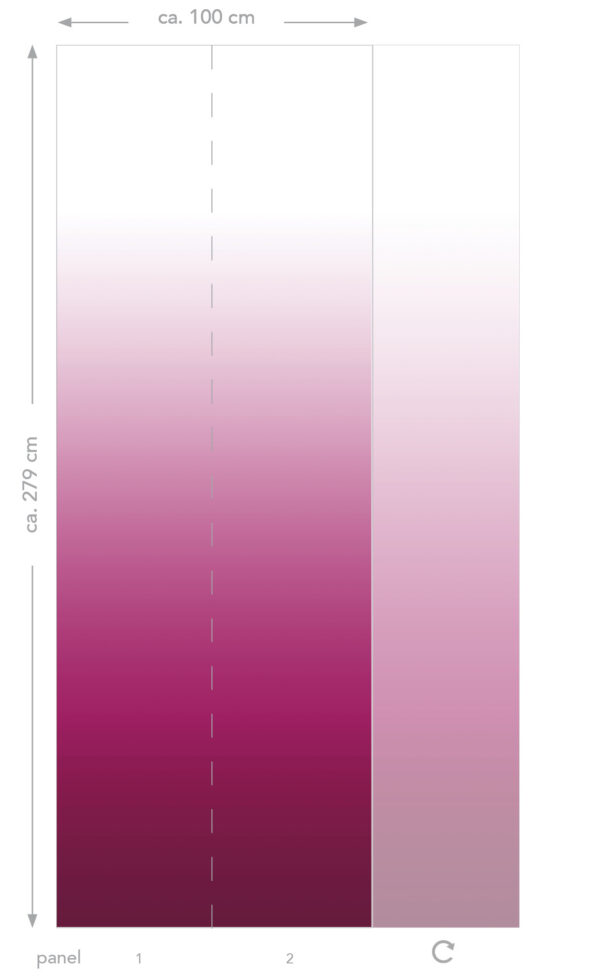 ESTAhome fototapeet seinast lakkeni dip dye gradient kommroosa ja mattvalge