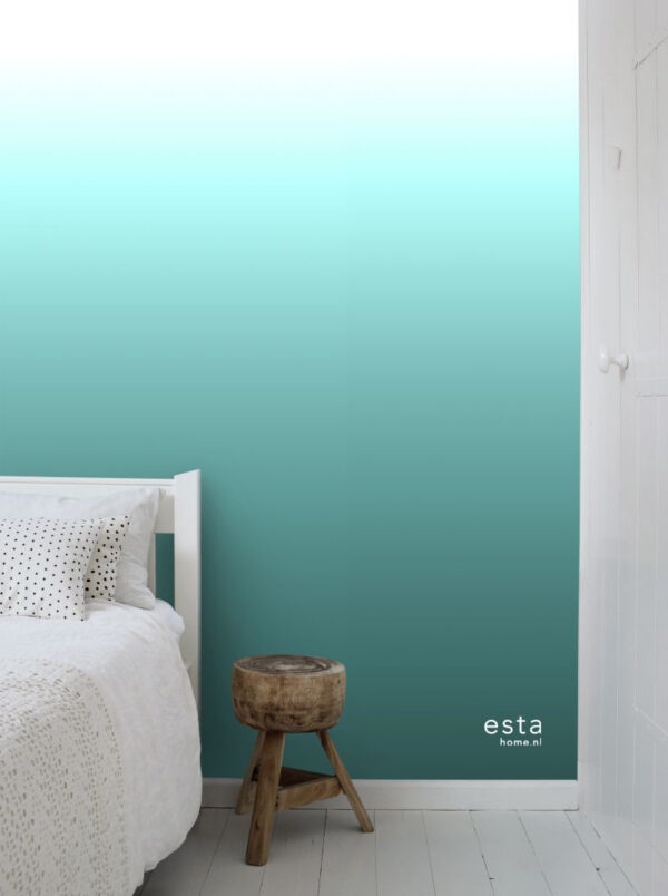 ESTAhome fototapeet seinast laeni dip dye intensiivne türkiissinine ja mattvalge