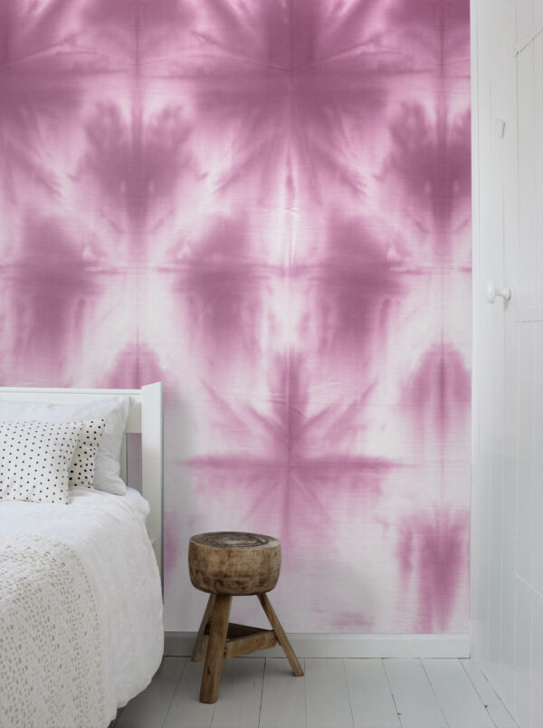 ESTAhome fototapeet seinamotiiv shibori tie-dye - intensiivne fuksiaroosa