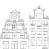 ESTAhome Amsterdam kanali majad fototapeet - mustvalge