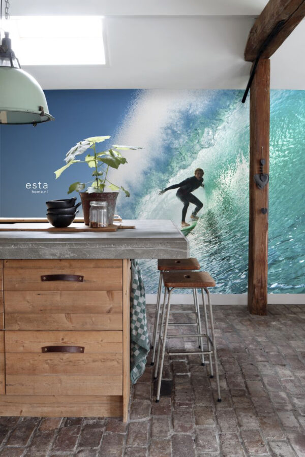 ESTAhome fototapeet surf - sinine ja mere roheline