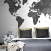 ESTAhome fototapeet vintage maailmakaart - mustvalge