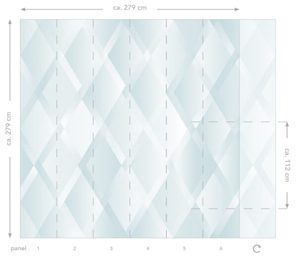 ESTAhome fototapeet gradient rombimotiiv - sinine ja mündiroheline