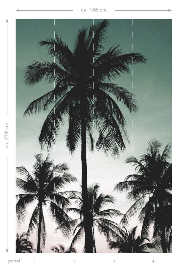 ESTAhome fototapeet palmipuud - petroolroheline