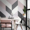 ESTAhome herringbone must-valge-antiikroosa fototapeet