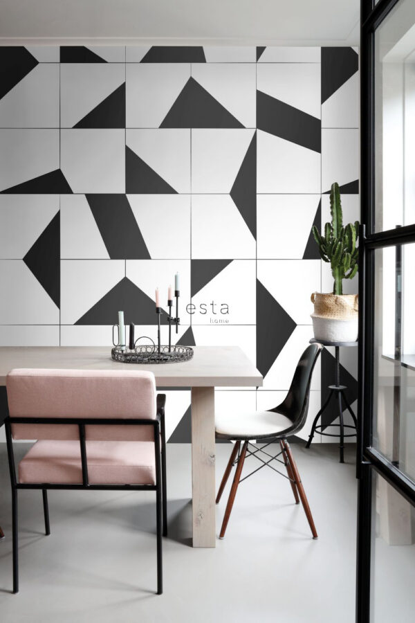 ESTAhome fototapeet plaatmotiiv - must ja valge
