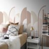 ESTAhome fototapeet art deco motiiv - terrakota ja heleroosa