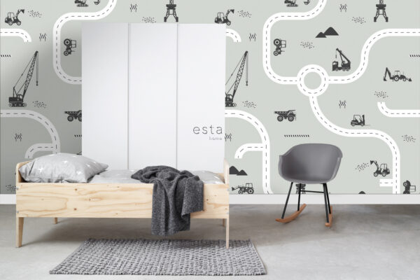 ESTAhome fototapeet sõidukid - hallikas mündiroheline