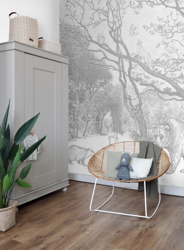ESTAhome fototapeet mets loomadega - hall