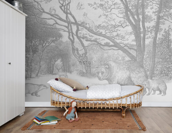 ESTAhome fototapeet mets loomadega - hall