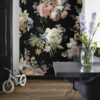 ESTAhome fototapeet vintage lilled mitmevärviline mustal