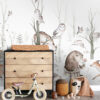 ESTAhome fototapeet vintage metsloomad - valge ja pruun