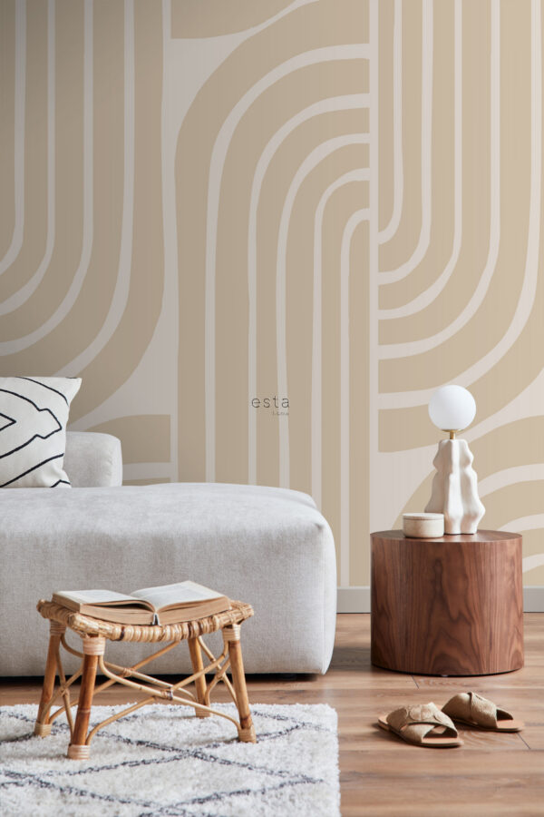ESTAhome fototapeet art deco motiiv - beež