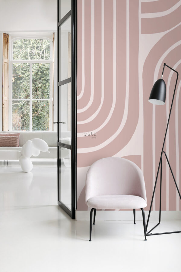 ESTAhome fototapeet art deco motiiv - antiikroosa
