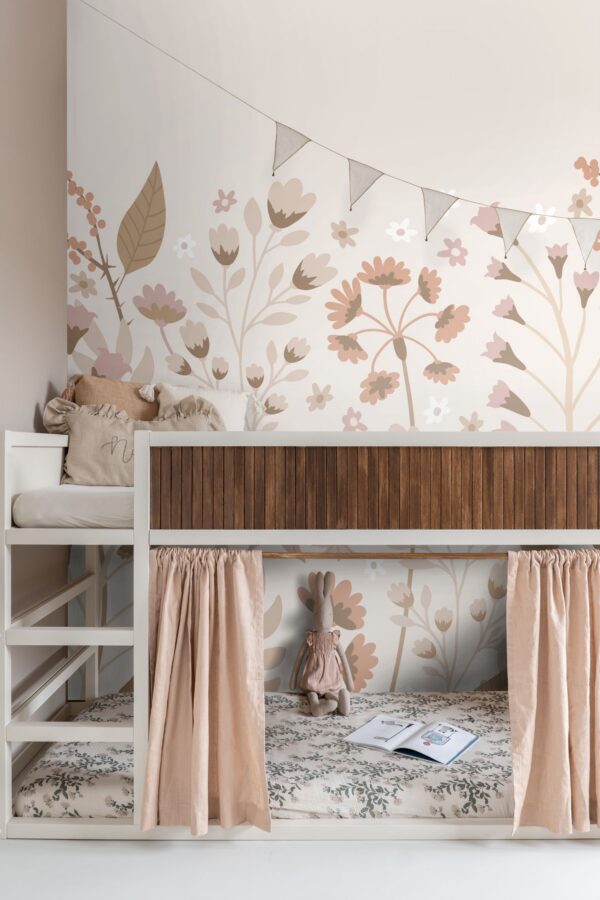 ESTAhome fototapeet lilled - beež, terrakota ja roosa