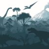 ESTAhome seinapilt dinosaurused - tumesinine
