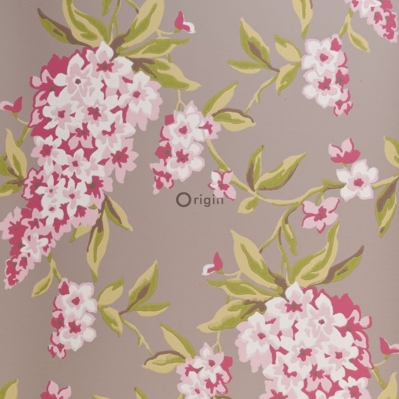 Origin Wallcoverings tapeet wisteria - taupe ja lilla
