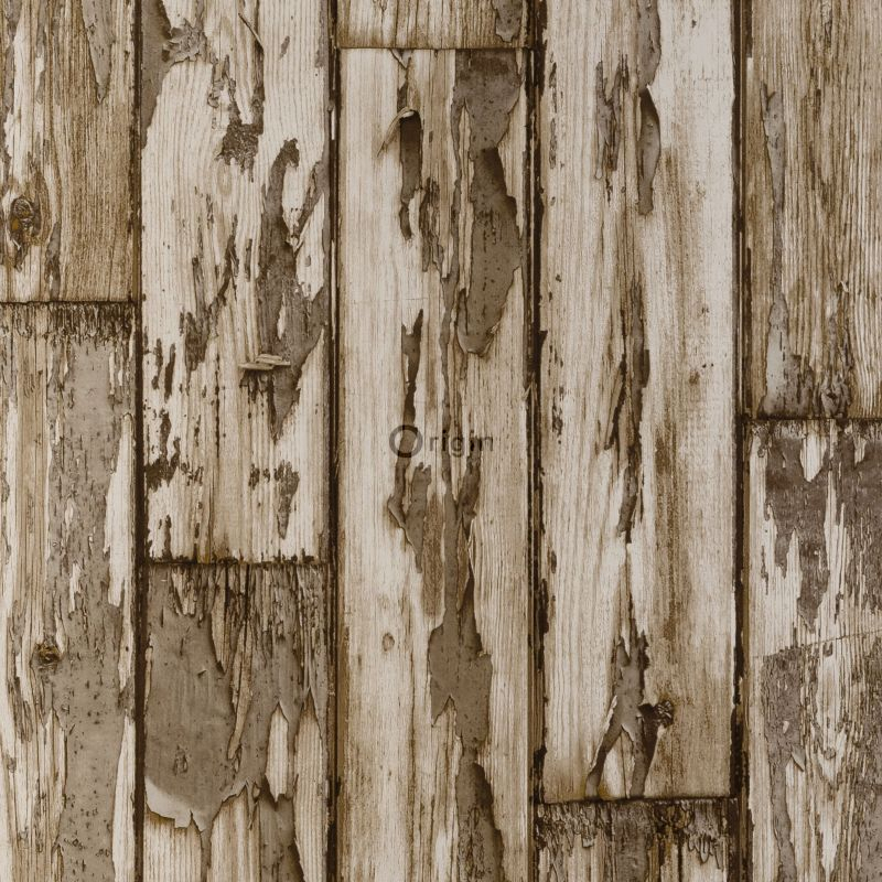 Origin Wallcoverings tapeet puidust lauad - pruun
