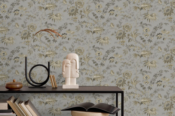 Origin Wallcoverings lillemotiiv tapeet - taupe hall ja pruun