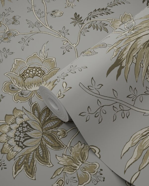 Origin Wallcoverings lillemotiiv tapeet - taupe hall ja pruun