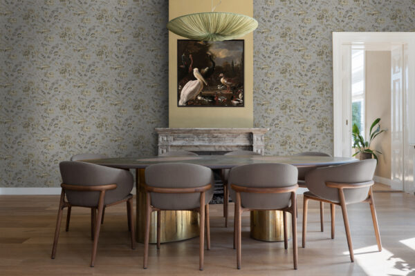 Origin Wallcoverings lillemotiiv tapeet - taupe hall ja pruun