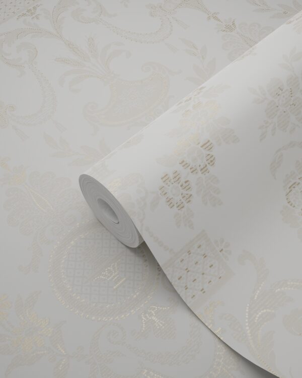 Origin Wallcoverings tapeet ornament valge