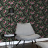 Origin Wallcoverings tapeet roosid - must ja roosa