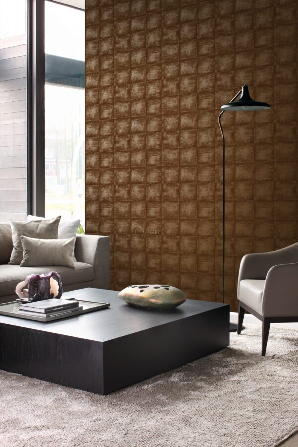 Origin Wallcoverings tapeet sile läikiv vaskpruun - vaskpruun