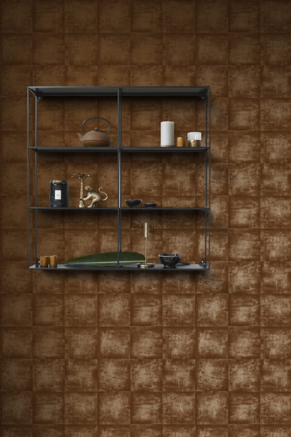 Origin Wallcoverings tapeet sile läikiv vaskpruun - vaskpruun
