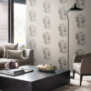 Origin Wallcoverings tapeet Marilyn Monroe - hall ja must