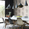 Origin Wallcoverings tapeet Marilyn Monroe - hall ja must