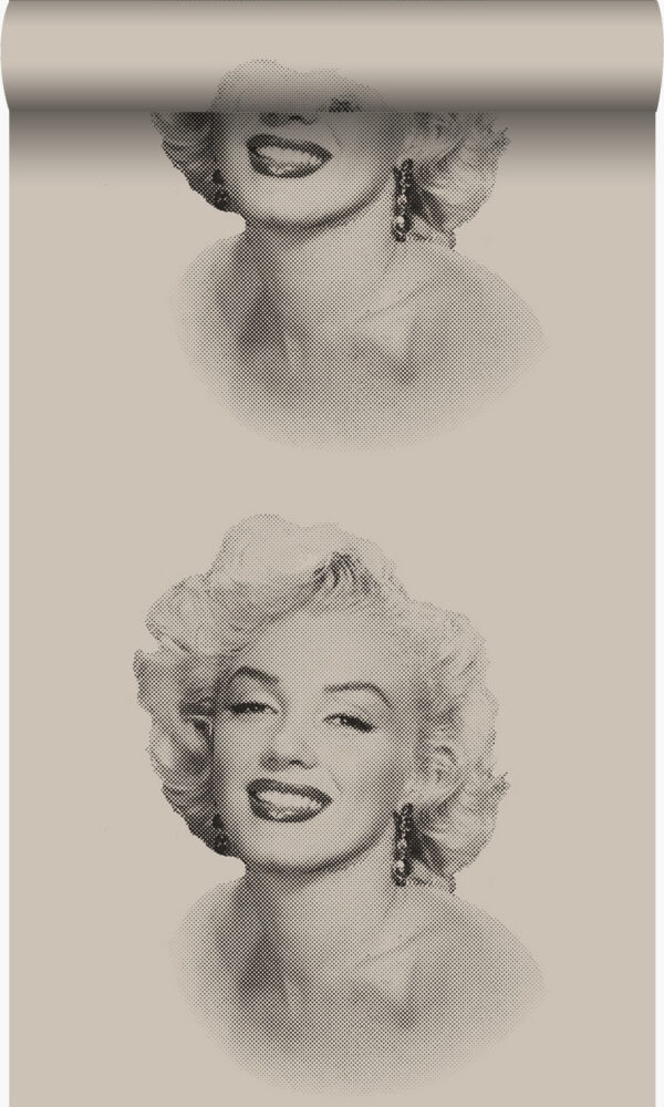 Origin Wallcoverings tapeet Marilyn Monroe - hall ja must